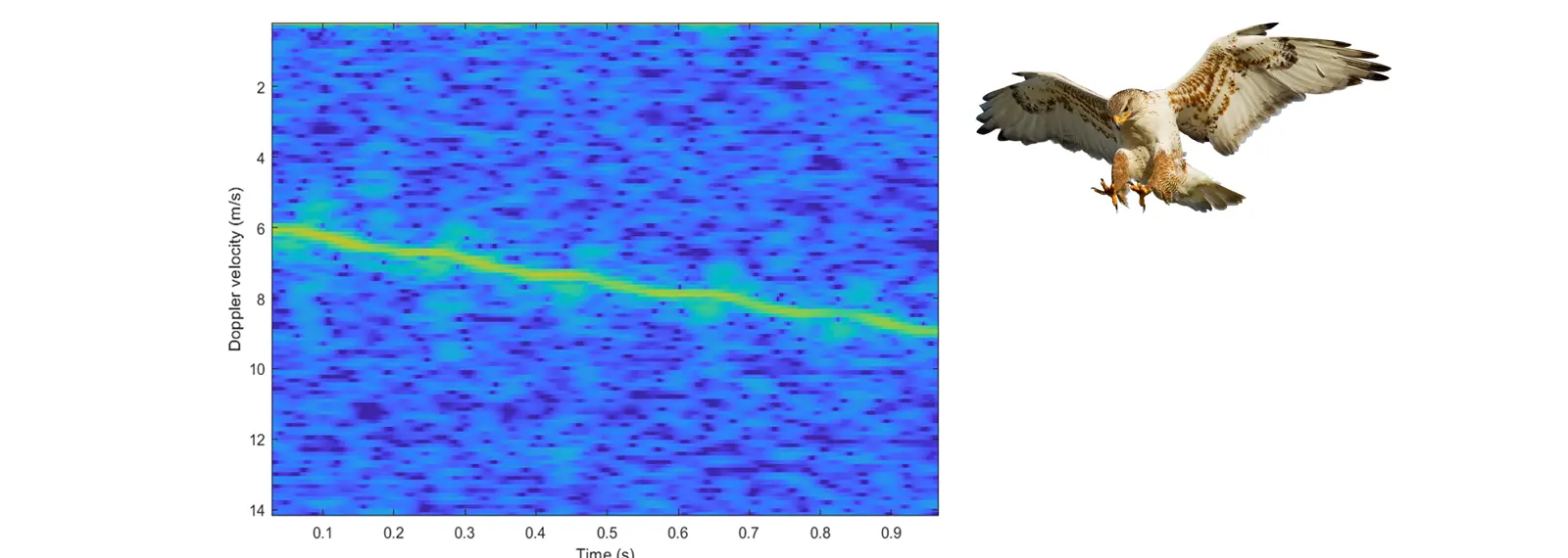 A graph indicating how the ubiquitous radar continuously stares for objects including animals