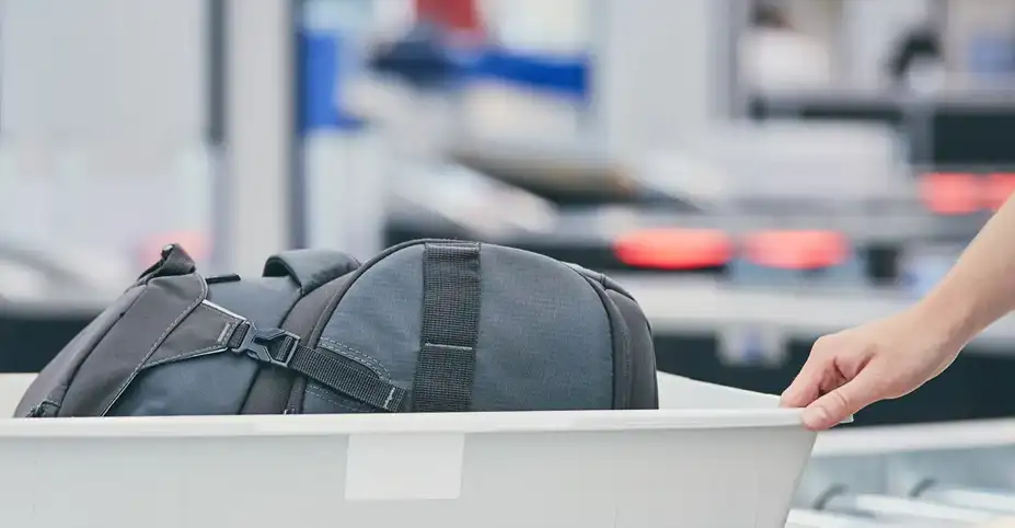 A bag in airport security